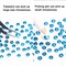 MEIBITE 6796PCS Aquamarine Hotfix Rhinestones Crystal Stones Glass for Fabric Clothes Shirts Sparkly Flat Back Round with Tweezers and Picking Pen (SS6~SS30 Set)
